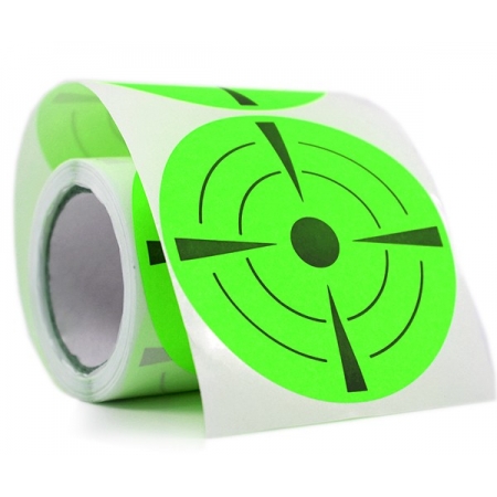 The target is fluorescent green